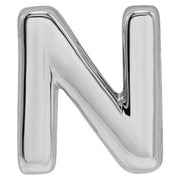 14K White Block Initial N Slide Pendant