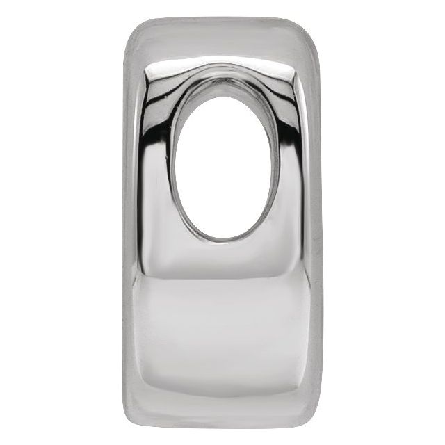Sterling Silver Block Initial O Slide Pendant