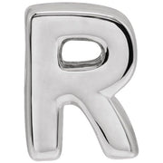 Sterling Silver Block Initial R Slide Pendant