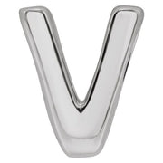 Sterling Silver Block Initial V Slide Pendant