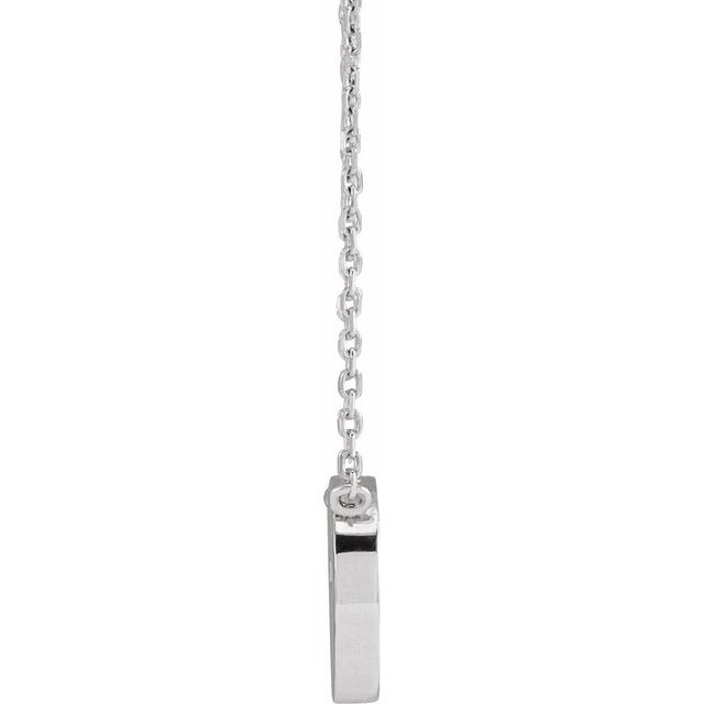 Sterling Silver Pierced Cross Hammered Disc 18' Necklace