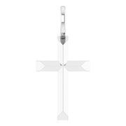 Sterling Silver Knife-Edge Cross 16-18' Necklace