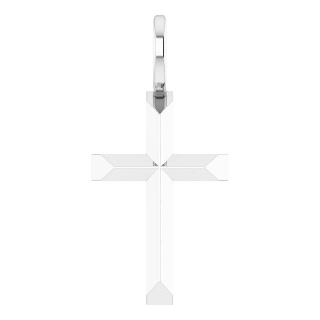 Sterling Silver Knife-Edge Cross 16-18' Necklace