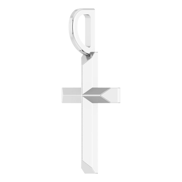 Sterling Silver Knife-Edge Cross 16-18' Necklace