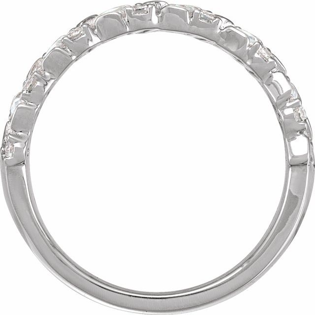 14K White 1/2 CTW Natural Diamond Band