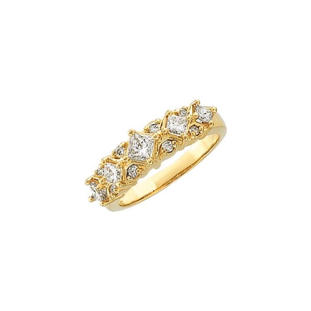 14K Yellow 1 CTW Natural Diamond Anniversary Band