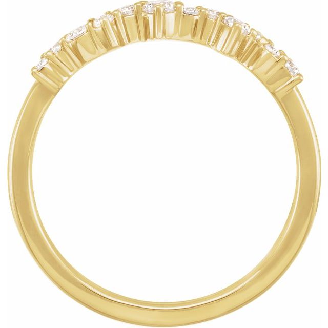 14K Yellow 1/4 CTW Lab-Grown Diamond Scattered Stackable Ring