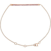 14K Rose Natural Pink Sapphire 8' Bracelet