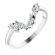 14K White 1/6 CTW Natural Diamond Matching Band