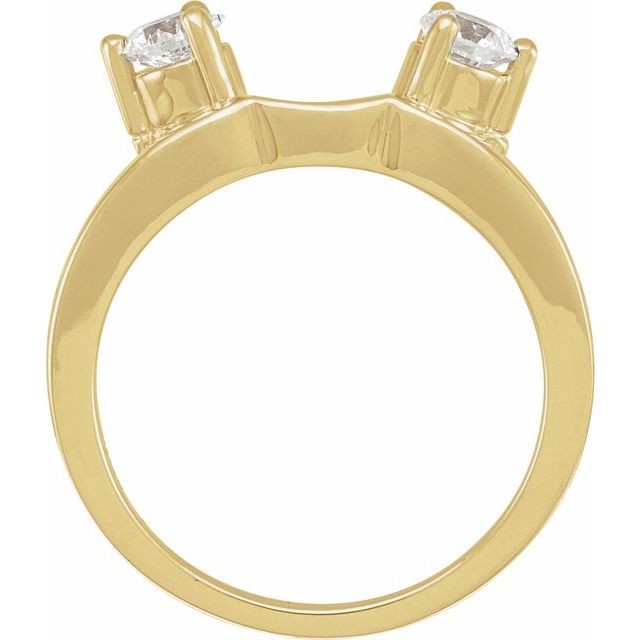 14k Yellow 1/2 Ctw Natural Diamond Wrap-style Ring Enhancer