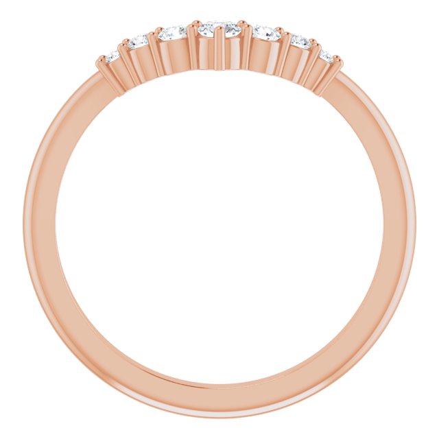 14K Rose 1/6 CTW Natural Diamond Matching Band