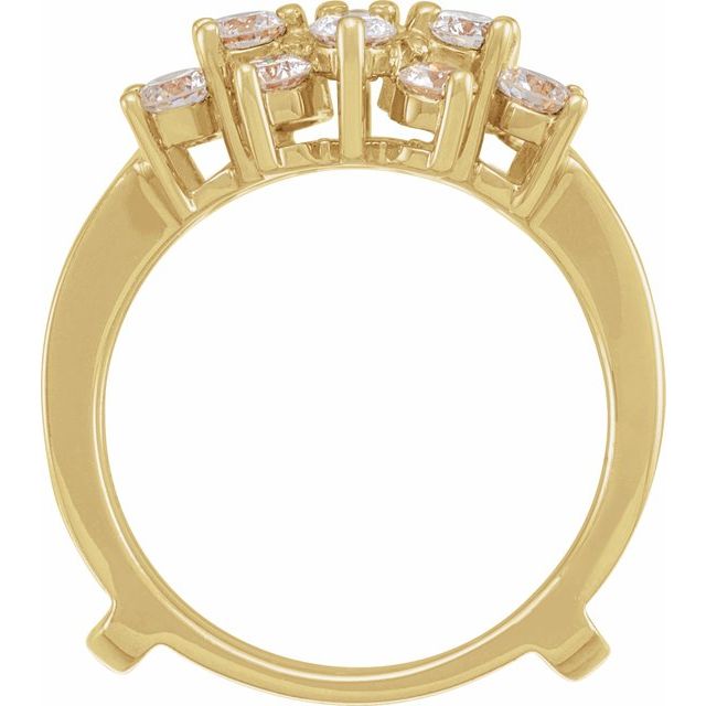 14k Yellow 1 1/4 Ctw Natural Diamond Ring Guard