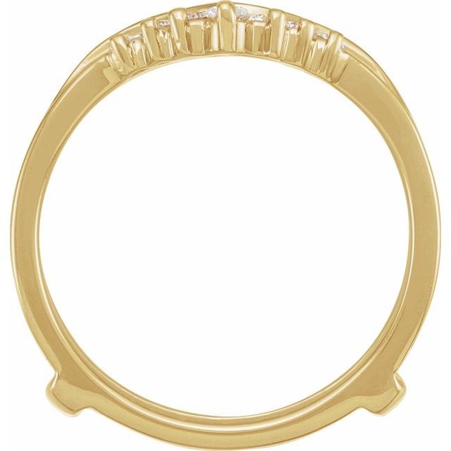14K Yellow 1/4 CTW Natural Diamond Ring Guard