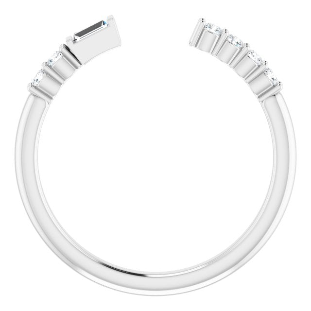 14K White 1/6 CTW Natural Diamond Matching Band