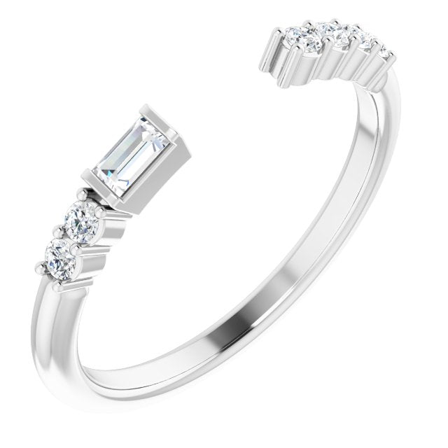 14K White 1/6 CTW Natural Diamond Matching Band