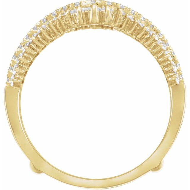 14K Yellow 1 CTW Natural Diamond Ring Guard
