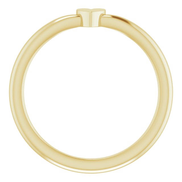 14K Yellow 1-Heart Family Engravable Ring