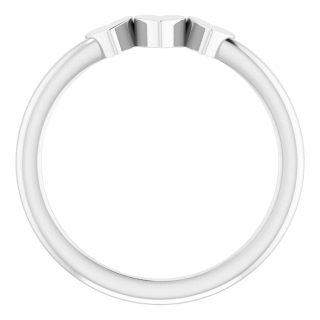 Sterling Silver 3-Heart Family Engravable Ring
