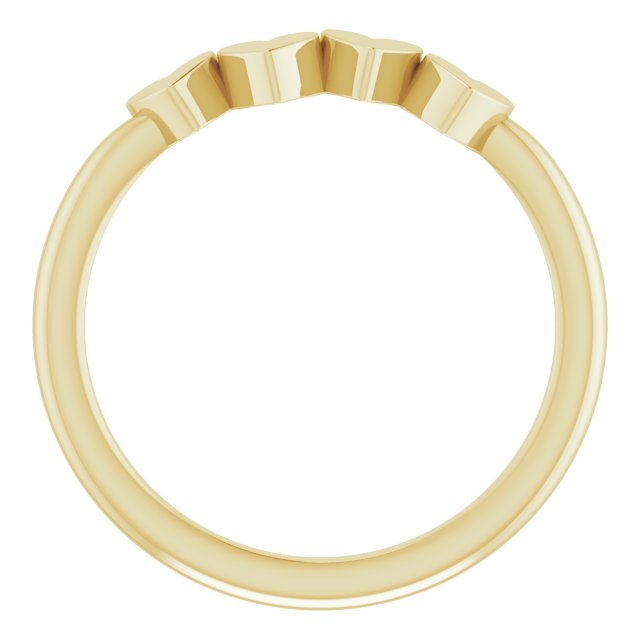 14K Yellow 4-Heart Family Engravable Ring