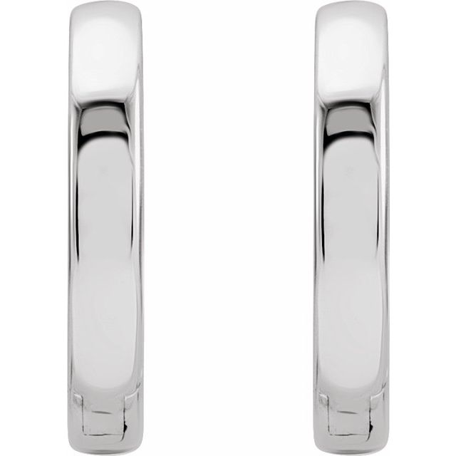 Sterling Silver Hinged 14 mm Hoop Earrings
