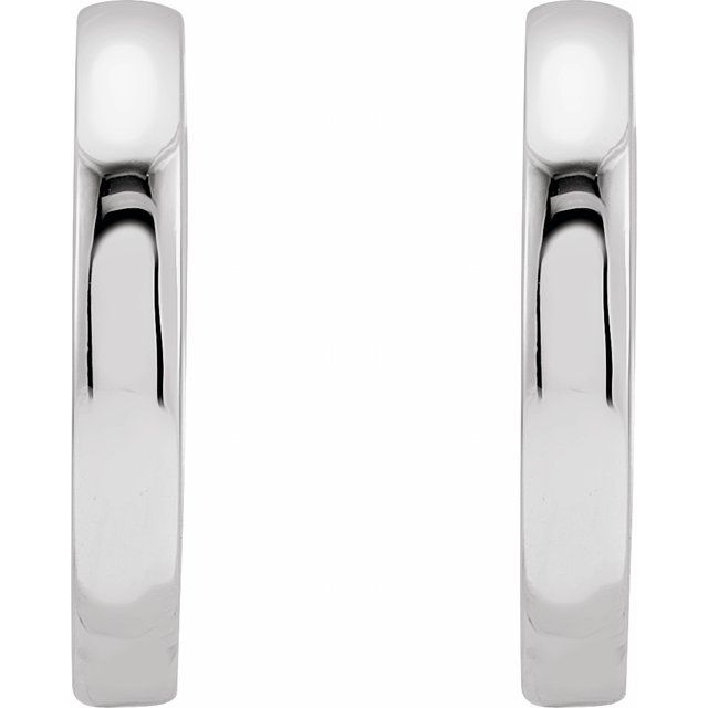 Sterling Silver Hinged 18 mm Hoop Earrings