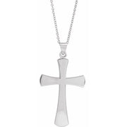 14k White Cross 18' Necklace