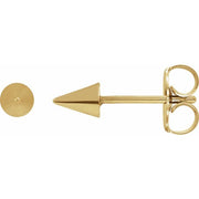 14K Yellow Spike Earrings