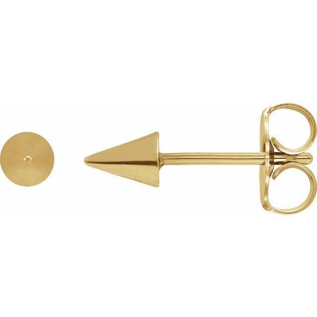 14K Yellow Spike Earrings