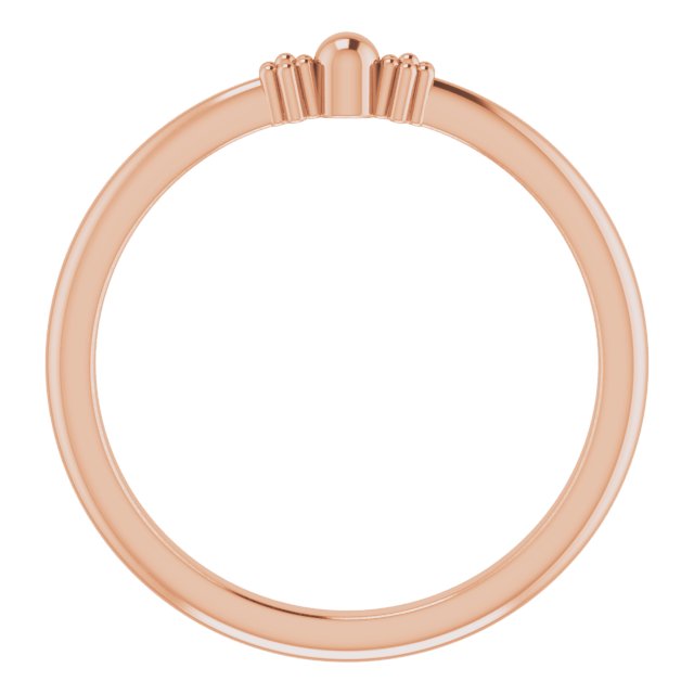 14K Rose Stackable Bead Ring