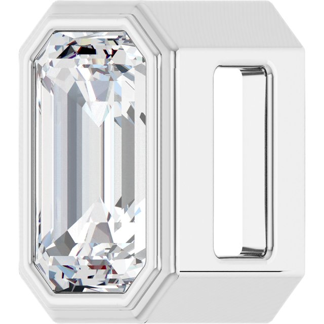 14K White 1/4 CT Natural Diamond Pendant