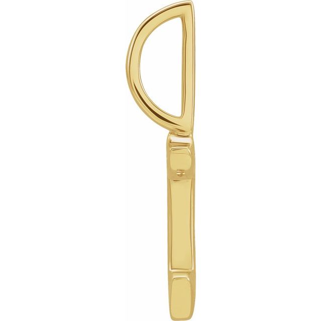 14K Yellow Gothic Initial P Charm/Pendant