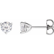 14K White 4.5 mm Round Stuller Lab-Grown Moissanite™ Earrings