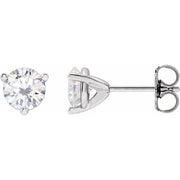 14K White 5.5 mm Round Stuller Lab-Grown Moissanite™ Earrings