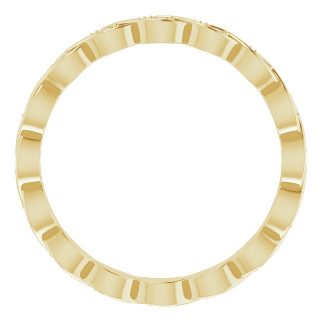14K Yellow .06 CTW Natural Diamond Eternity Band Size 7.5
