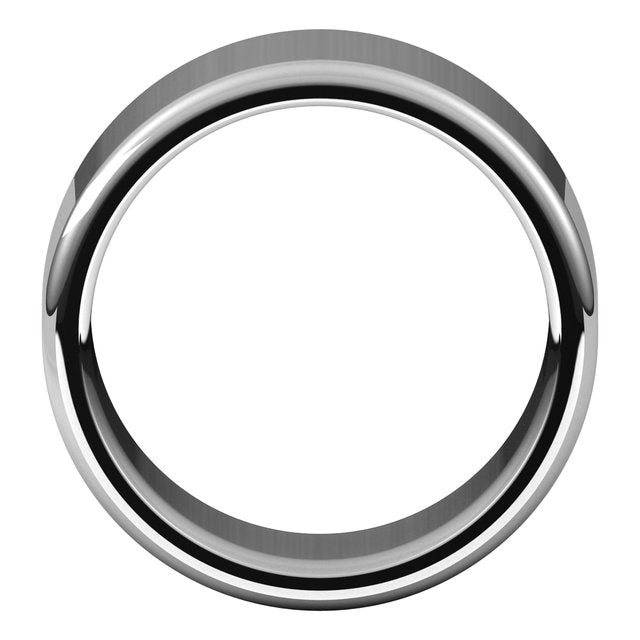 Sterling Silver 10 mm Flat Comfort Fit Round Edge Band Size 12