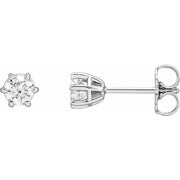 Round 6-Prong Stud Earrings