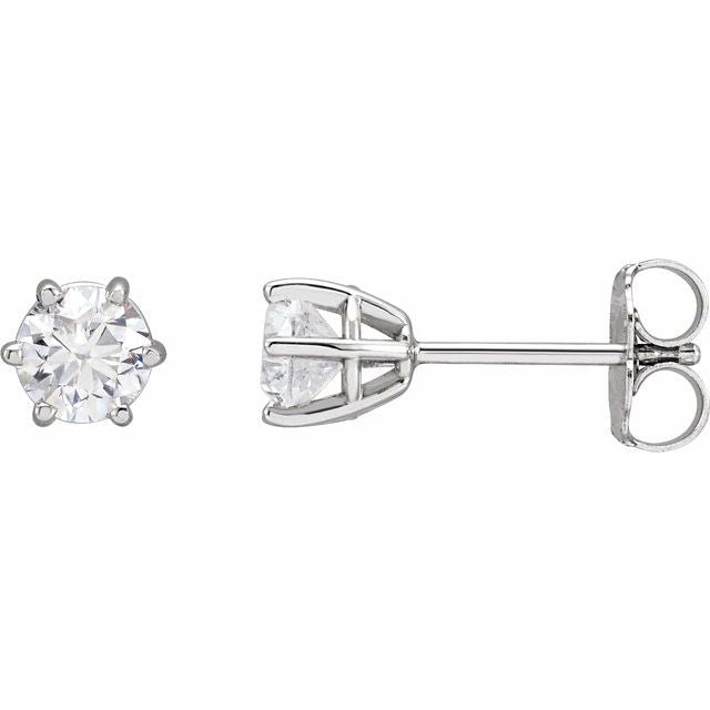 14K White 3/4 CTW Lab-Grown Diamond Earrings