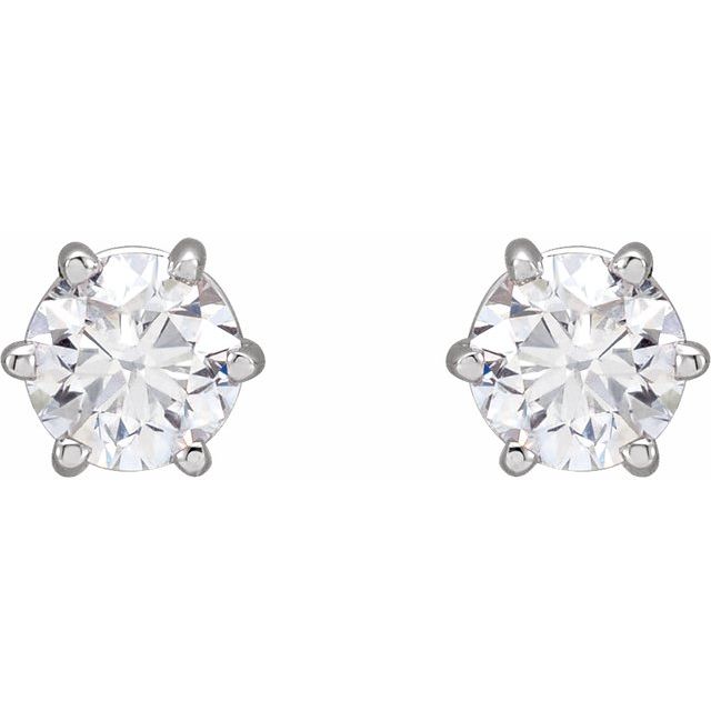 14K White 3/4 CTW Lab-Grown Diamond Earrings