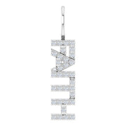 14K White 1/8 CTW Natural Diamond 'Faith' Charm/Pendant