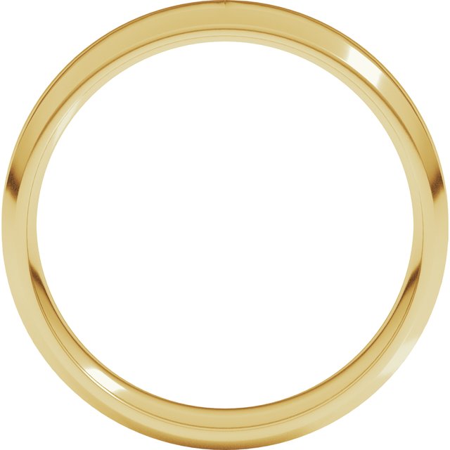 14k Yellow 5 Mm Lightweight Beveled-edge Comfort-fit Flat Band Size 11