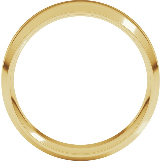 14K Yellow 7 mm Beveled Edge Comfort Fit Light Band Size 9.5