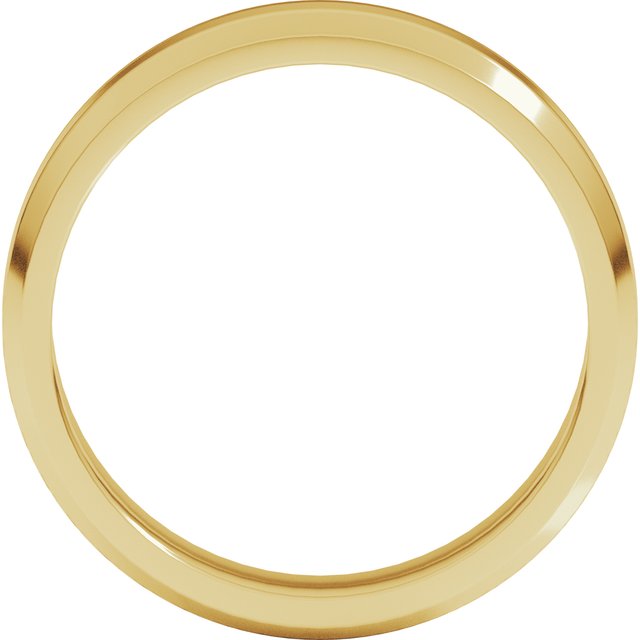14K Yellow 5 mm Beveled Edge Light Band Size 8.5