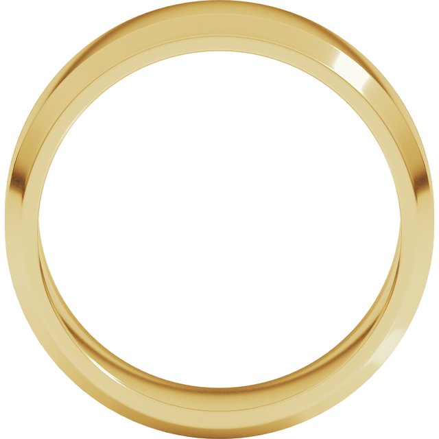 14K Yellow 8 mm Beveled Edge Light Band Size 9.5