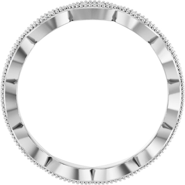 14K White 1/5 CTW Natural Diamond Eternity Band Size 7