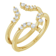 14K Yellow 1/3 CTW Natural Diamond Ring Guard