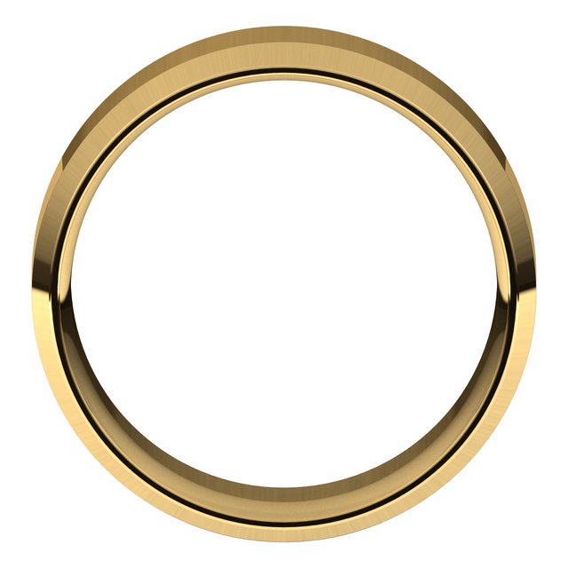 14k Yellow 8 Mm Lightweight Beveled-edge Comfort-fit Flat Band Size 8