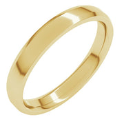 14K Yellow 3 mm Beveled Edge Comfort Fit Light Band Size 4