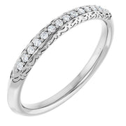 14K White 1/10 CTW Natural Diamond Anniversary Band