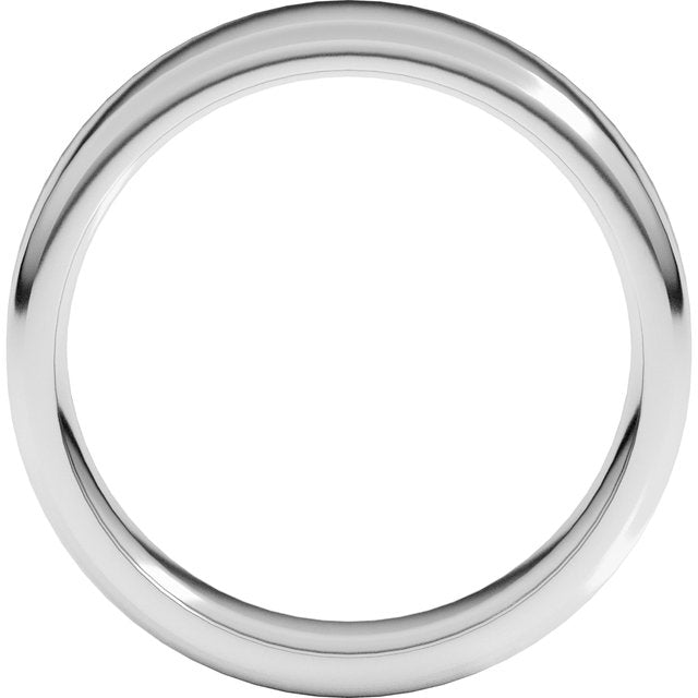 Continuum Sterling Silver 6 mm Flat Comfort Fit Round Edge Band Size 11