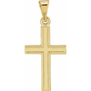 14K Yellow 15x9.5 mm Cross Pendant